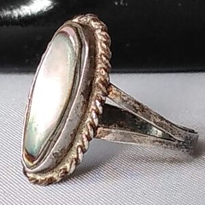 Vintage Mexican Taxco Abalone Sterling Silver .0925 Ring